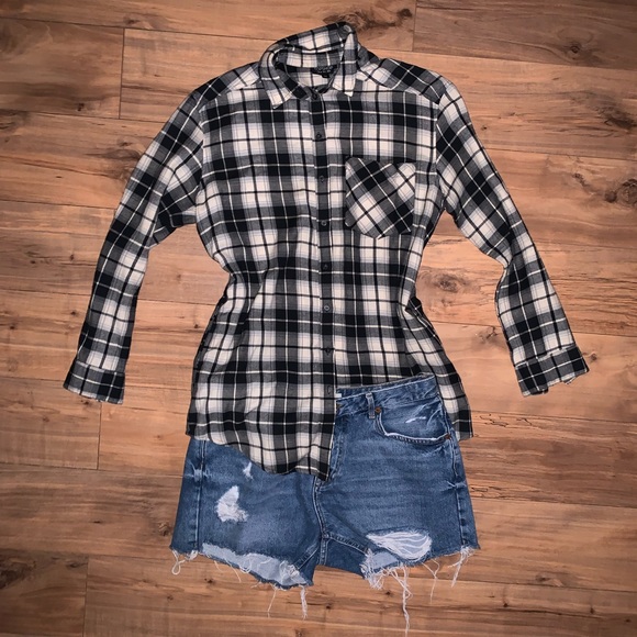 Topshop Women’s Flannel - Picture 1 of 4